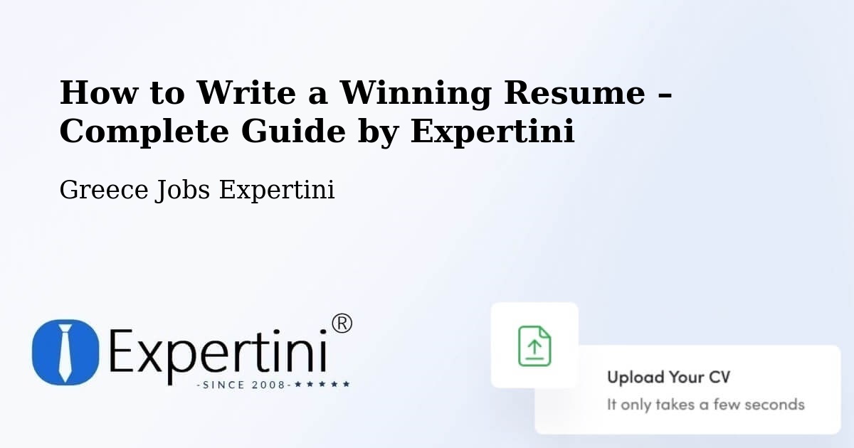 Resume Writing Guide for Job Seekers – Axós - Axós, Greece Jobs Expertini